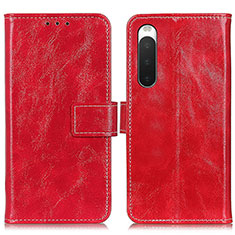 Coque Portefeuille Livre Cuir Etui Clapet K04Z pour Sony Xperia 10 V Rouge