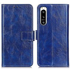 Coque Portefeuille Livre Cuir Etui Clapet K04Z pour Sony Xperia 5 IV Bleu