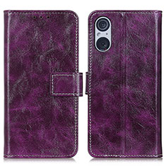 Coque Portefeuille Livre Cuir Etui Clapet K04Z pour Sony Xperia 5 V Violet