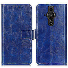 Coque Portefeuille Livre Cuir Etui Clapet K04Z pour Sony Xperia PRO-I Bleu