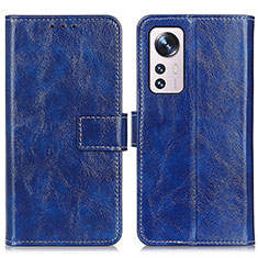 Coque Portefeuille Livre Cuir Etui Clapet K04Z pour Xiaomi Mi 12X 5G Bleu