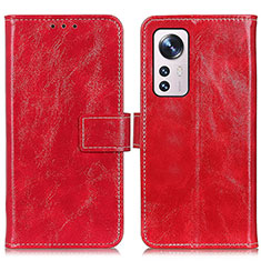 Coque Portefeuille Livre Cuir Etui Clapet K04Z pour Xiaomi Mi 12X 5G Rouge