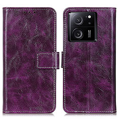 Coque Portefeuille Livre Cuir Etui Clapet K04Z pour Xiaomi Mi 13T 5G Violet