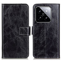 Coque Portefeuille Livre Cuir Etui Clapet K04Z pour Xiaomi Mi 14 5G Noir
