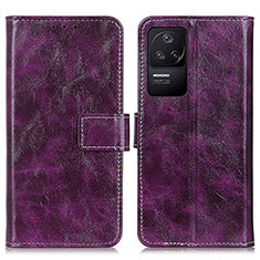 Coque Portefeuille Livre Cuir Etui Clapet K04Z pour Xiaomi Poco F4 5G Violet