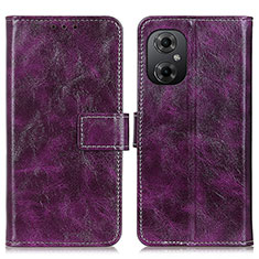 Coque Portefeuille Livre Cuir Etui Clapet K04Z pour Xiaomi Poco M4 5G Violet