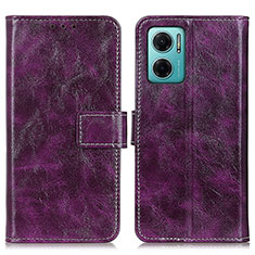 Coque Portefeuille Livre Cuir Etui Clapet K04Z pour Xiaomi Redmi 10 5G Violet