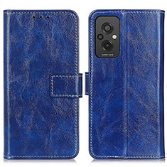 Coque Portefeuille Livre Cuir Etui Clapet K04Z pour Xiaomi Redmi 11 Prime 4G Bleu