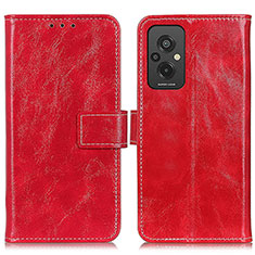 Coque Portefeuille Livre Cuir Etui Clapet K04Z pour Xiaomi Redmi 11 Prime 4G Rouge