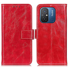 Coque Portefeuille Livre Cuir Etui Clapet K04Z pour Xiaomi Redmi 12C 4G Rouge