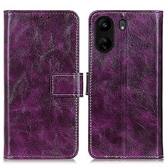 Coque Portefeuille Livre Cuir Etui Clapet K04Z pour Xiaomi Redmi 13C Violet