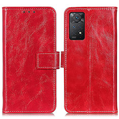 Coque Portefeuille Livre Cuir Etui Clapet K04Z pour Xiaomi Redmi Note 11 Pro 4G Rouge