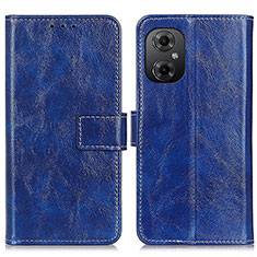Coque Portefeuille Livre Cuir Etui Clapet K04Z pour Xiaomi Redmi Note 11R 5G Bleu
