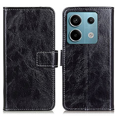 Coque Portefeuille Livre Cuir Etui Clapet K04Z pour Xiaomi Redmi Note 13 Pro 5G Noir