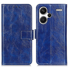 Coque Portefeuille Livre Cuir Etui Clapet K04Z pour Xiaomi Redmi Note 13 Pro+ Plus 5G Bleu