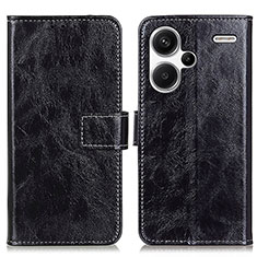 Coque Portefeuille Livre Cuir Etui Clapet K04Z pour Xiaomi Redmi Note 13 Pro+ Plus 5G Noir