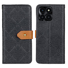 Coque Portefeuille Livre Cuir Etui Clapet K05Z pour Huawei Honor X6a Noir