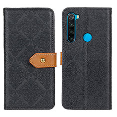 Coque Portefeuille Livre Cuir Etui Clapet K05Z pour Xiaomi Redmi Note 8 (2021) Noir