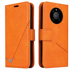 Coque Portefeuille Livre Cuir Etui Clapet K06 pour Huawei Mate 40 Pro Orange