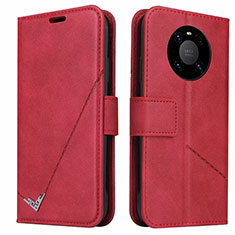 Coque Portefeuille Livre Cuir Etui Clapet K06 pour Huawei Mate 40 Pro Rouge