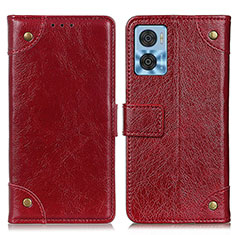 Coque Portefeuille Livre Cuir Etui Clapet K06Z pour Motorola Moto E22 Rouge