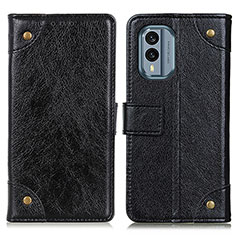 Coque Portefeuille Livre Cuir Etui Clapet K06Z pour Nokia X30 5G Noir