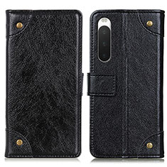 Coque Portefeuille Livre Cuir Etui Clapet K06Z pour Sony Xperia 10 V Noir