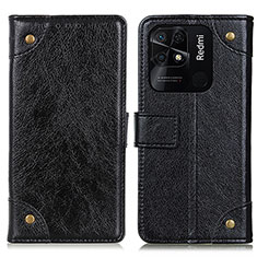 Coque Portefeuille Livre Cuir Etui Clapet K06Z pour Xiaomi Redmi 10 India Noir