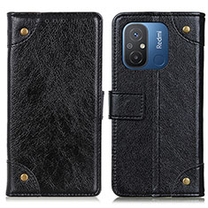 Coque Portefeuille Livre Cuir Etui Clapet K06Z pour Xiaomi Redmi 12C 4G Noir