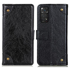Coque Portefeuille Livre Cuir Etui Clapet K06Z pour Xiaomi Redmi Note 11 4G (2022) Noir