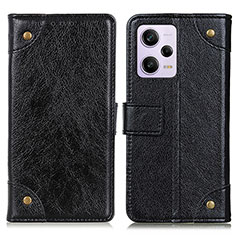 Coque Portefeuille Livre Cuir Etui Clapet K06Z pour Xiaomi Redmi Note 12 Pro 5G Noir