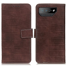 Coque Portefeuille Livre Cuir Etui Clapet K07Z pour Asus ROG Phone 7 Ultimate Marron