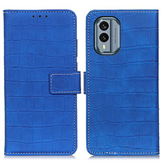 Coque Portefeuille Livre Cuir Etui Clapet K07Z pour Nokia X30 5G Bleu