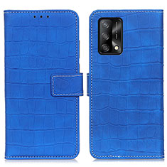 Coque Portefeuille Livre Cuir Etui Clapet K07Z pour Oppo A74 4G Bleu