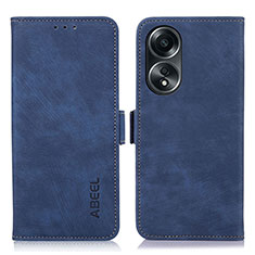 Coque Portefeuille Livre Cuir Etui Clapet K07Z pour Oppo A78 5G Bleu
