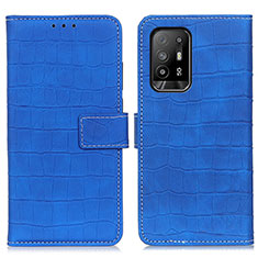 Coque Portefeuille Livre Cuir Etui Clapet K07Z pour Oppo A94 5G Bleu