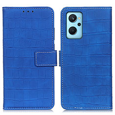 Coque Portefeuille Livre Cuir Etui Clapet K07Z pour Oppo A96 4G Bleu