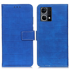 Coque Portefeuille Livre Cuir Etui Clapet K07Z pour Oppo F21 Pro 4G Bleu