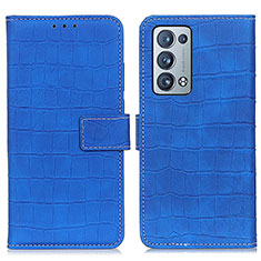 Coque Portefeuille Livre Cuir Etui Clapet K07Z pour Oppo Reno6 Pro 5G Bleu