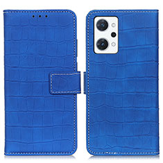 Coque Portefeuille Livre Cuir Etui Clapet K07Z pour Oppo Reno7 A Bleu