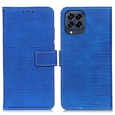 Coque Portefeuille Livre Cuir Etui Clapet K07Z pour Samsung Galaxy M53 5G Bleu