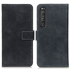 Coque Portefeuille Livre Cuir Etui Clapet K07Z pour Sony Xperia 1 III Noir
