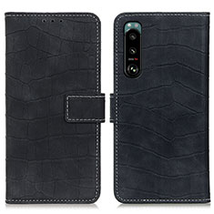Coque Portefeuille Livre Cuir Etui Clapet K07Z pour Sony Xperia 5 III Noir