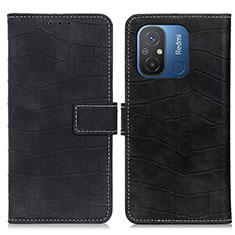 Coque Portefeuille Livre Cuir Etui Clapet K07Z pour Xiaomi Redmi 12C 4G Noir