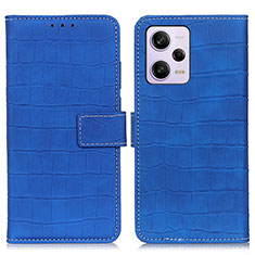 Coque Portefeuille Livre Cuir Etui Clapet K07Z pour Xiaomi Redmi Note 12 Explorer Bleu