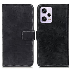 Coque Portefeuille Livre Cuir Etui Clapet K07Z pour Xiaomi Redmi Note 12 Pro+ Plus 5G Noir
