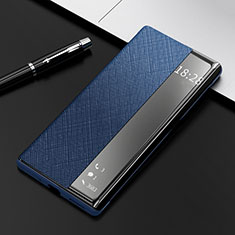 Coque Portefeuille Livre Cuir Etui Clapet K08 pour Huawei Mate 40E Pro 4G Bleu