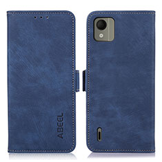 Coque Portefeuille Livre Cuir Etui Clapet K08Z pour Nokia C110 Bleu
