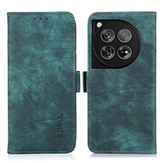 Coque Portefeuille Livre Cuir Etui Clapet K08Z pour OnePlus Ace 3 5G Vert
