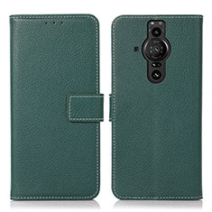 Coque Portefeuille Livre Cuir Etui Clapet K08Z pour Sony Xperia PRO-I Vert